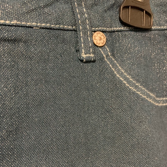 Be-Girl Denim Skirt Long Maxi Sparkle Blue Silver Waist: 20” 2X NWT - Picture 4 of 4